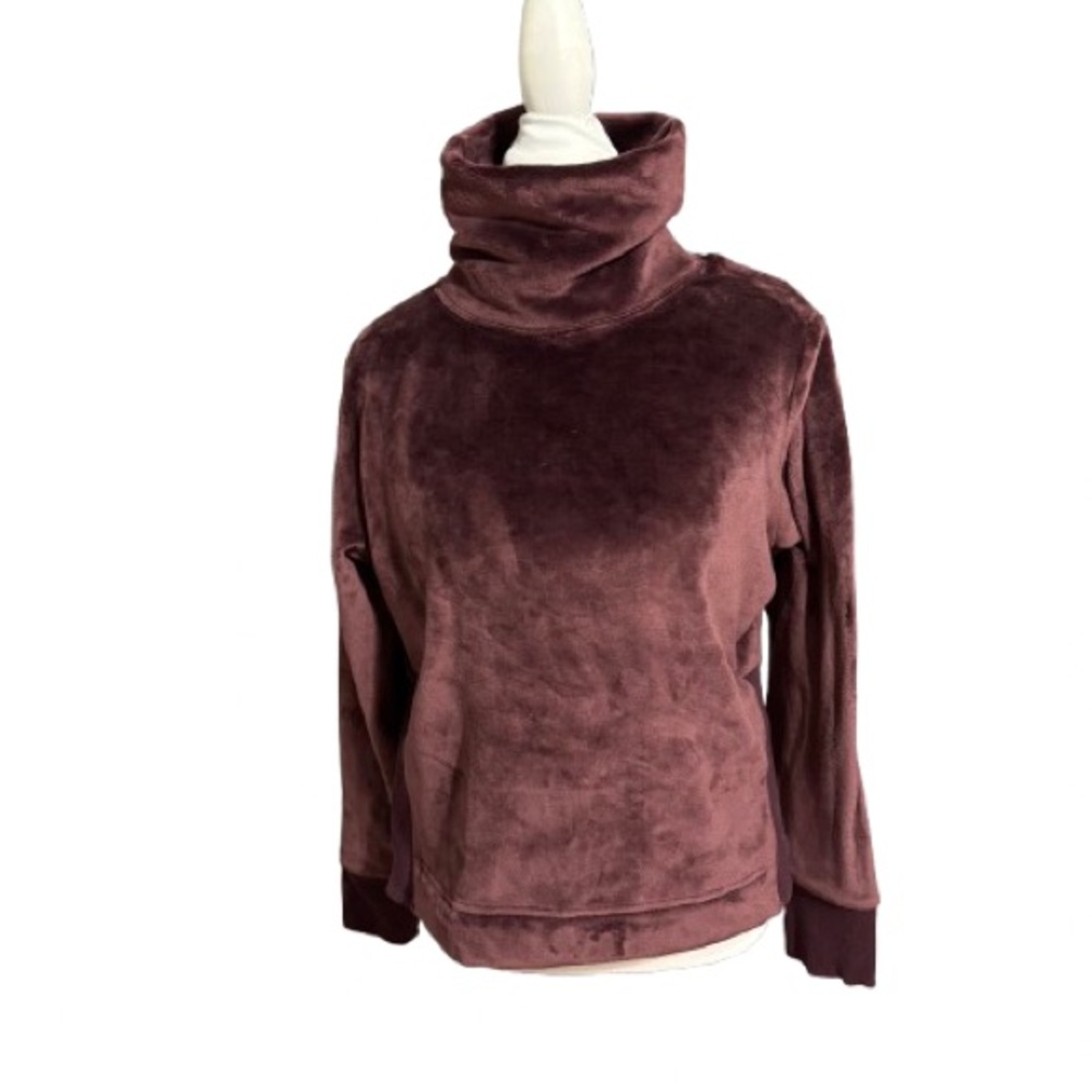 Athleta Velvet Cowl Neck Sweater - Burgundy